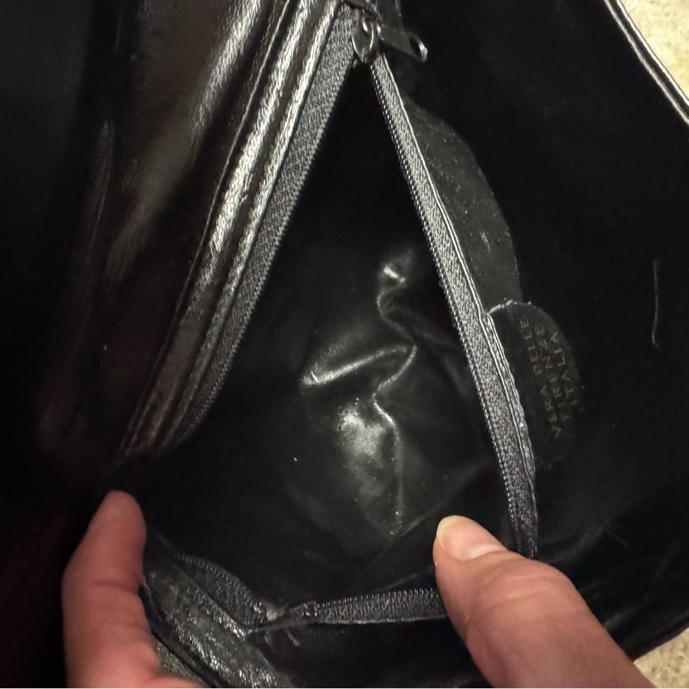 Vera‎ Pelle Black Leather Shoulder Bag - Picture 8 of 11